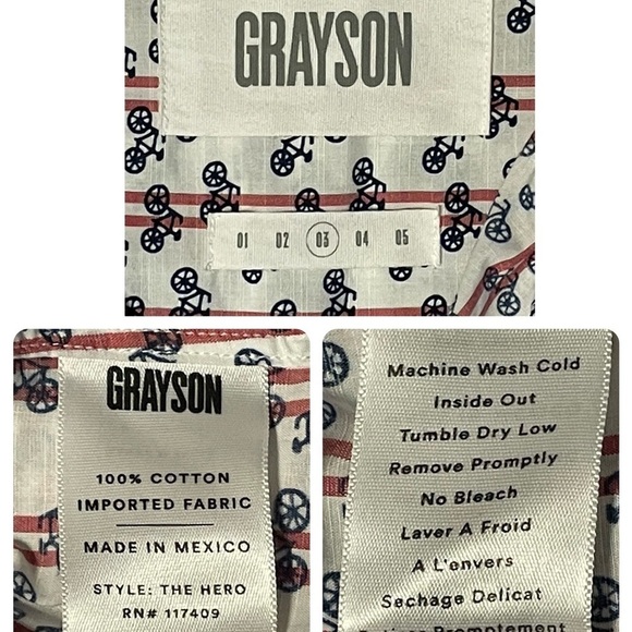 GRAYSON The HERO Anthropologie Bicycles Print Button Up Shirt - Sz M - Picture 3 of 14